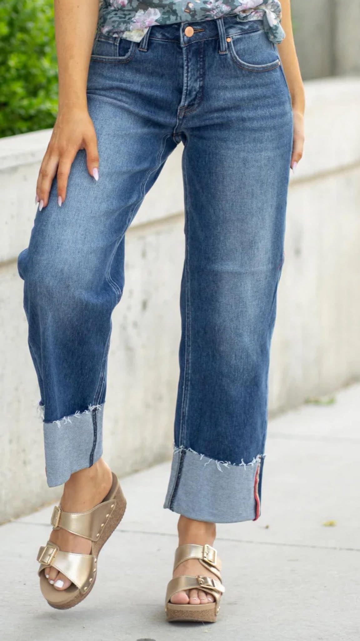 Risen Cuffed Denim