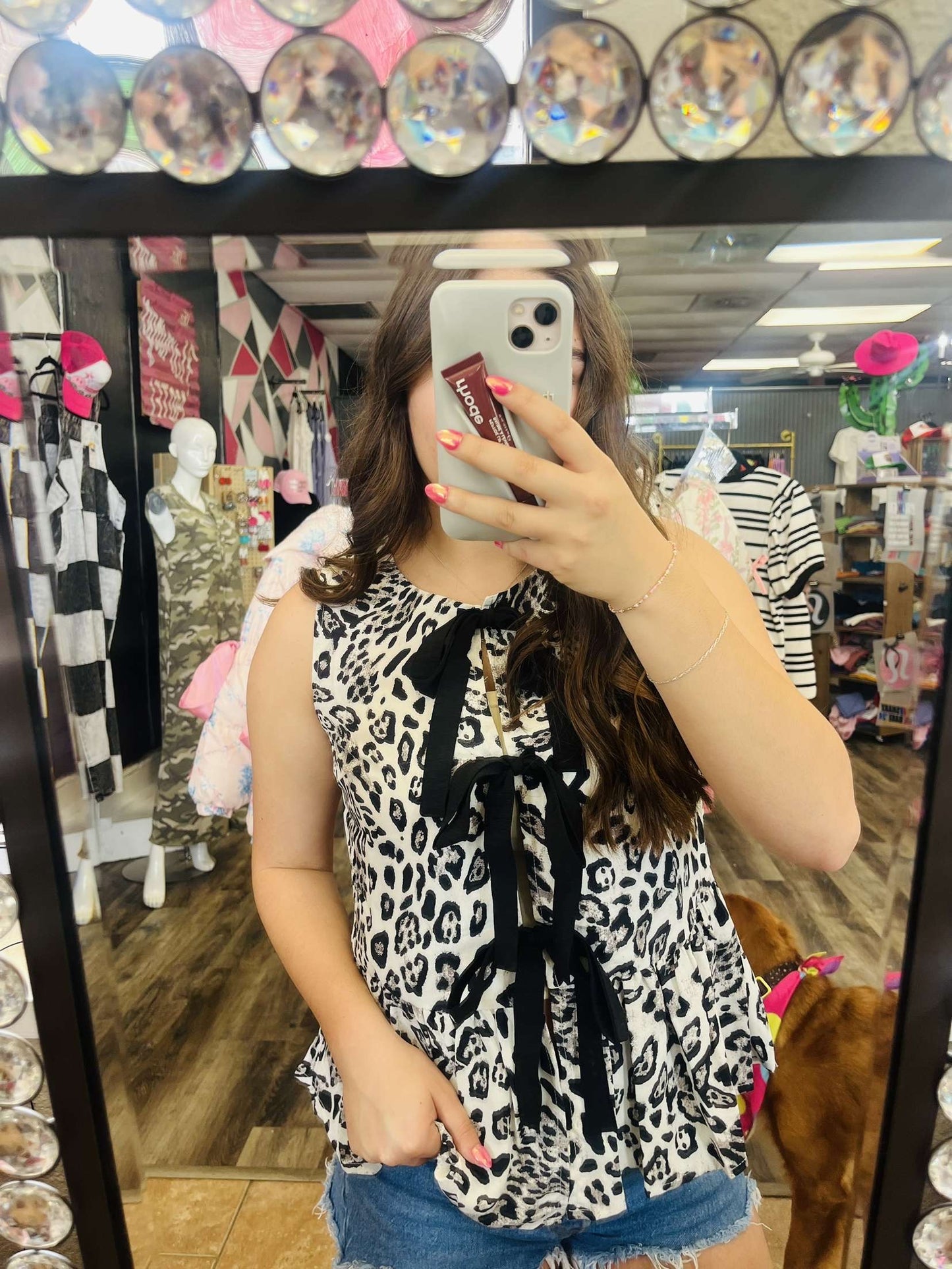 Date night leopard Blouse