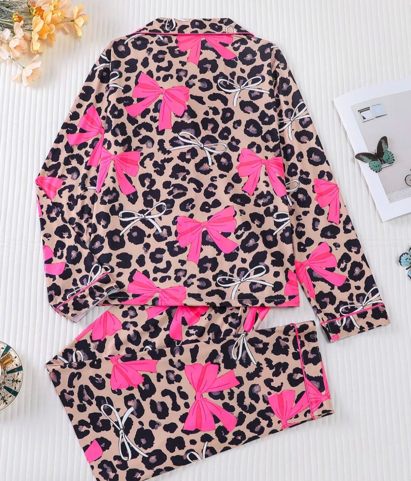 Cheetah & Bow Pjs