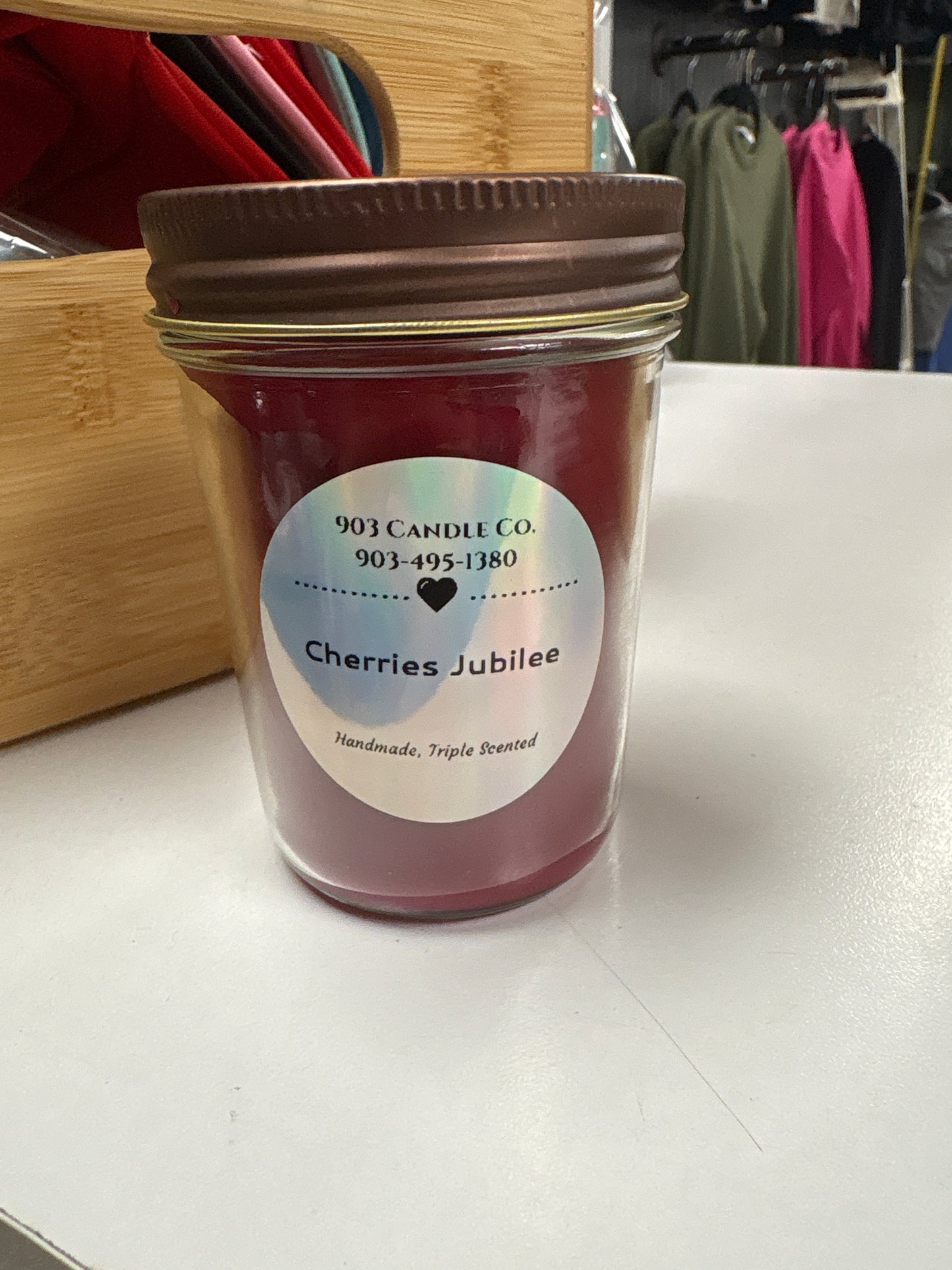 Cherries jubilee candle