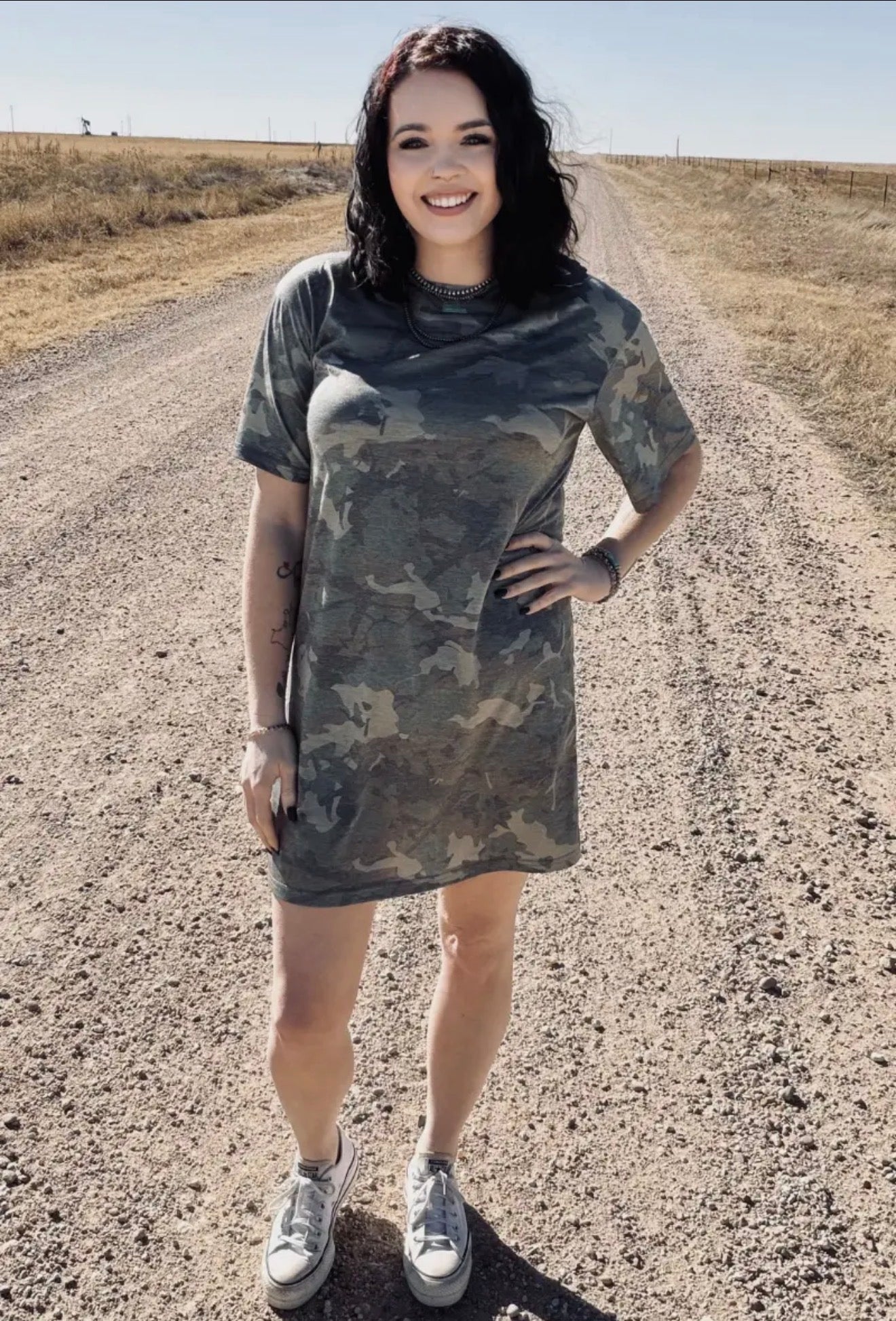 Camo Tee Shirt Dress