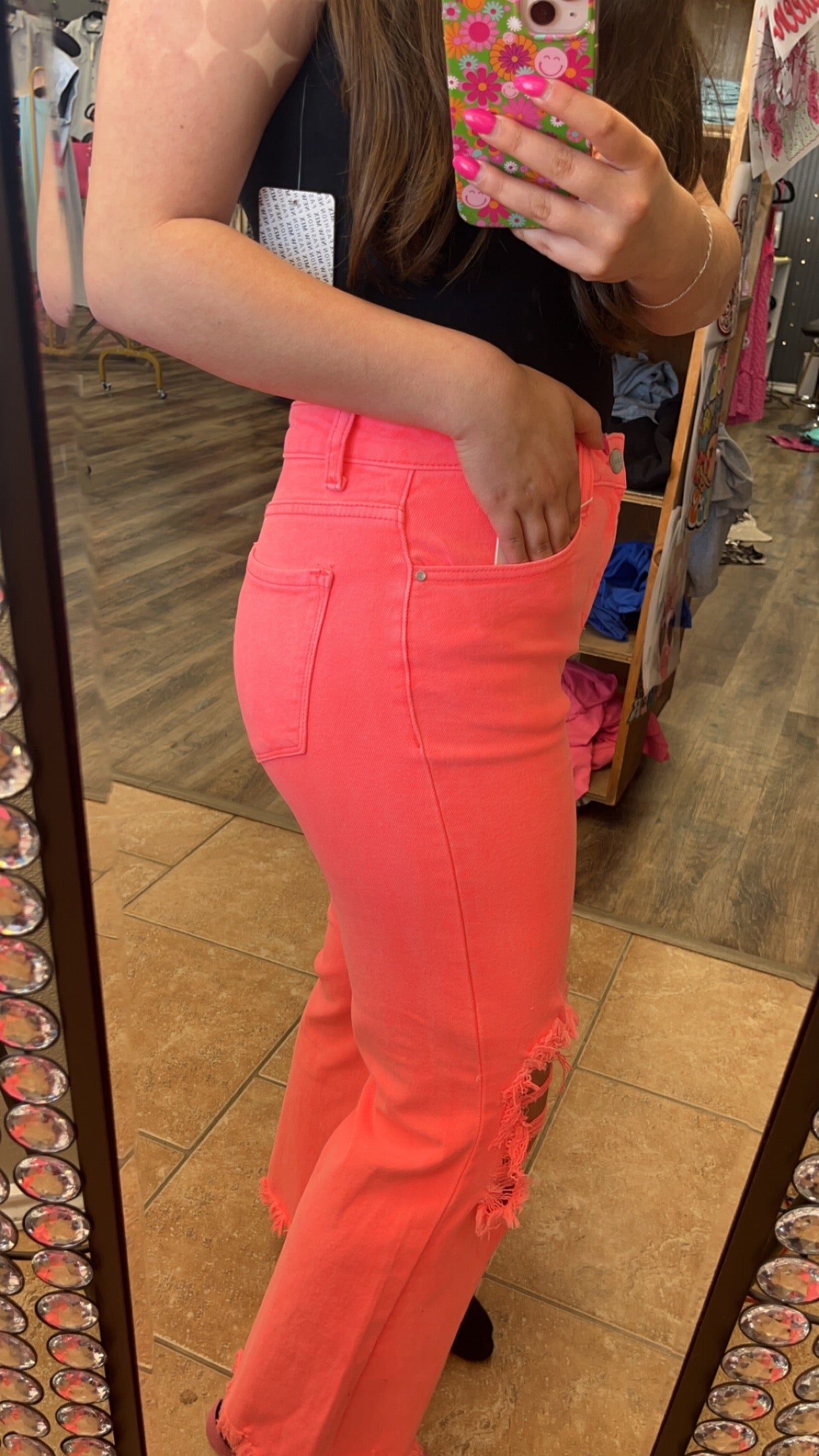 Risen neon jeans