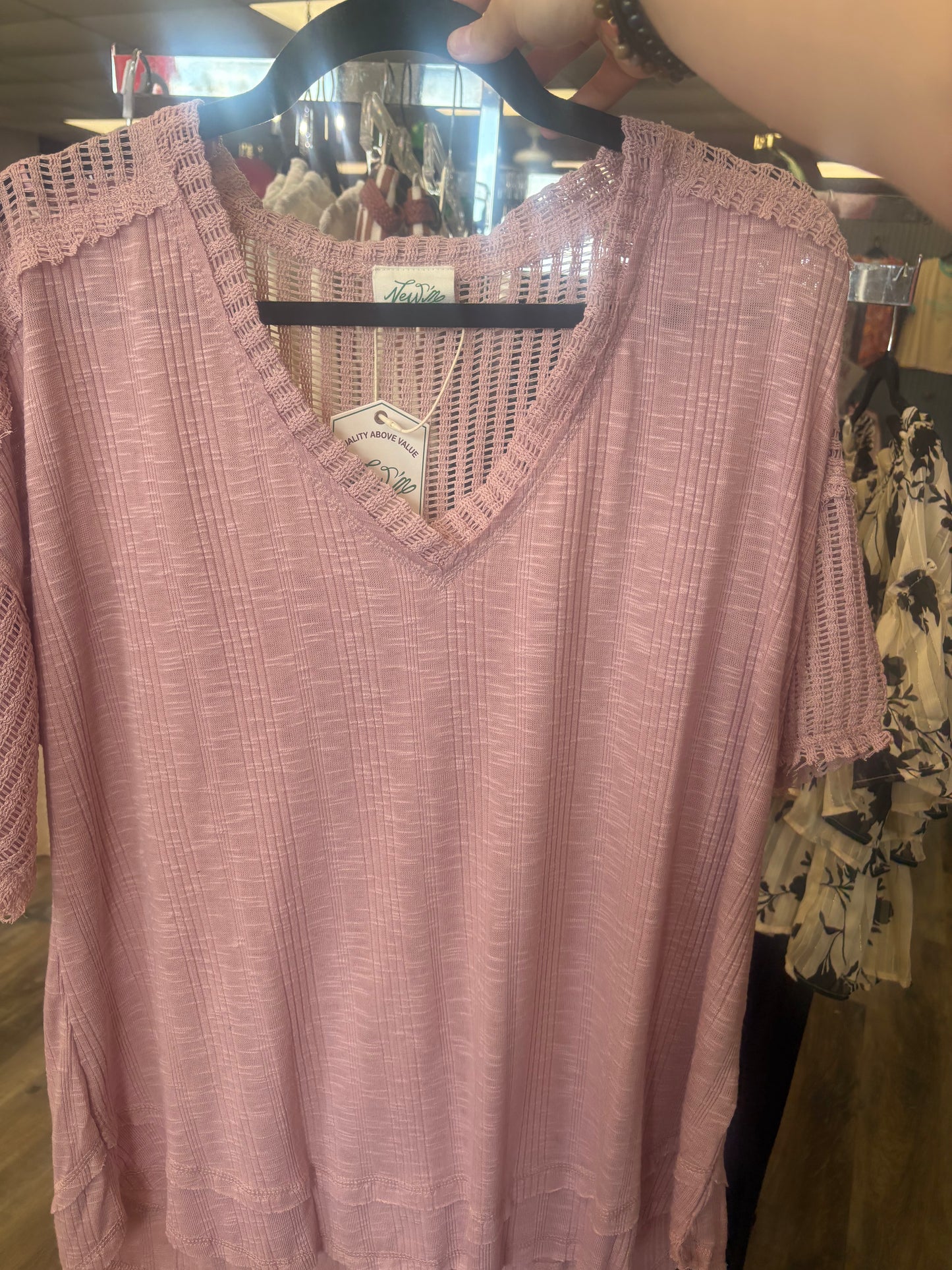 Mauve knit top