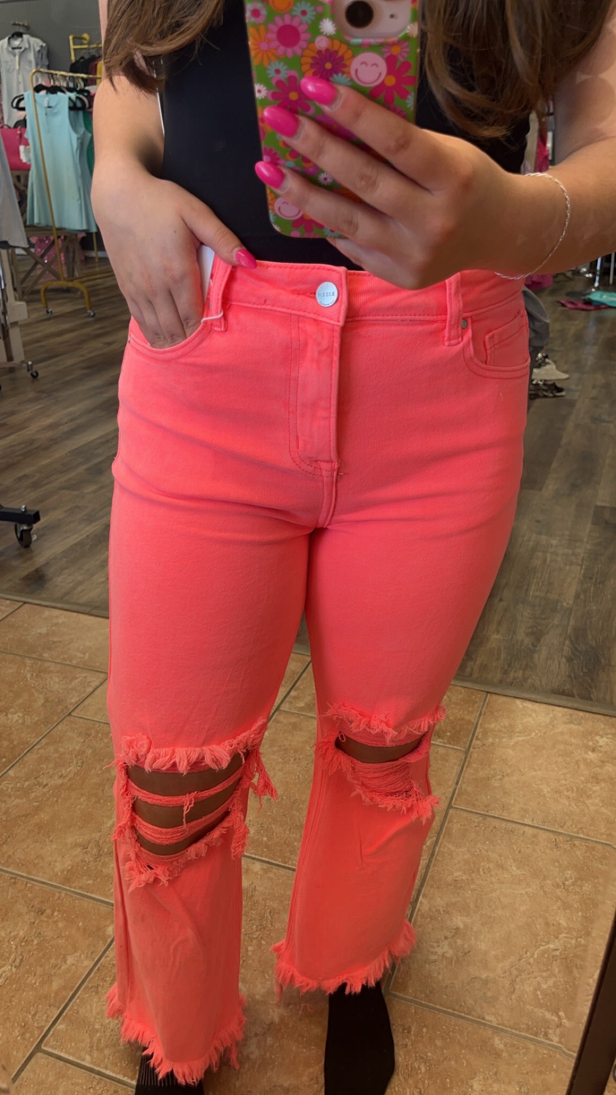 Risen neon jeans