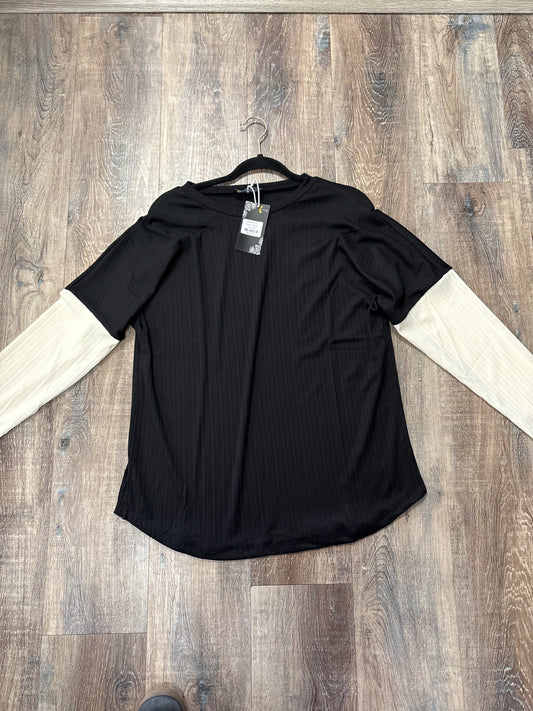 Black and crème top