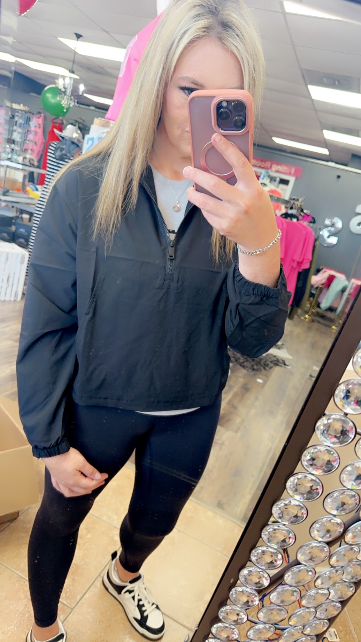 Quarter Zip Crop Jacket