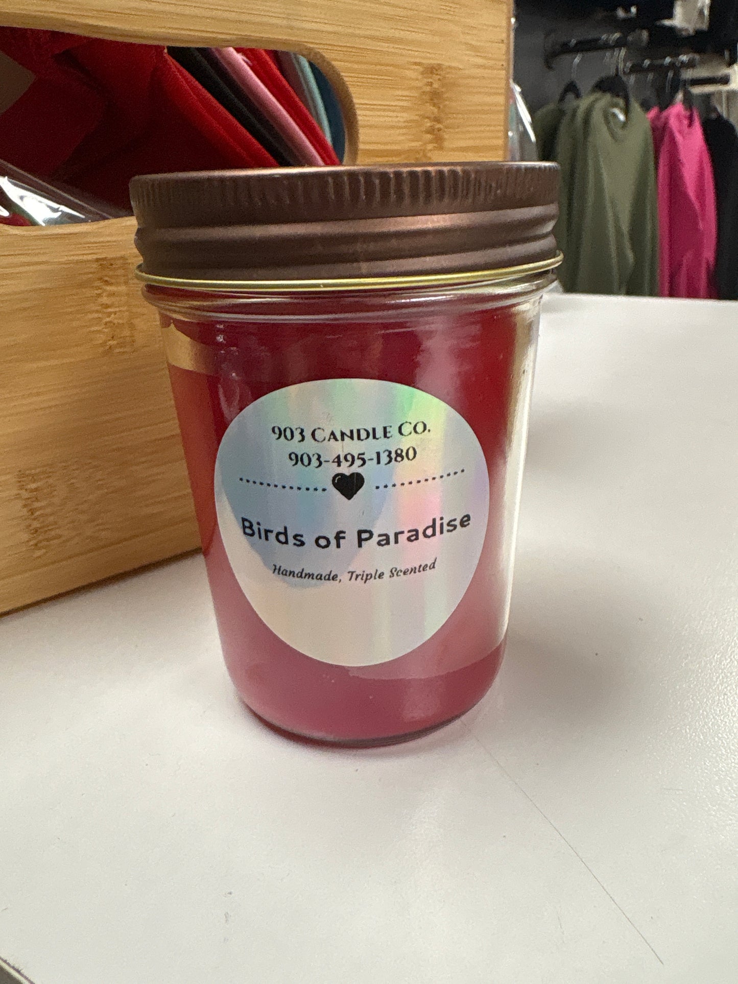 Birds of paradise candle