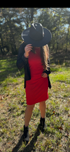 Load image into Gallery viewer, Red Bodycon midi dress
