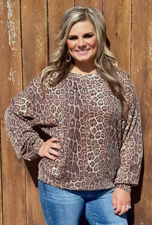 Hear me roar corded sweater
