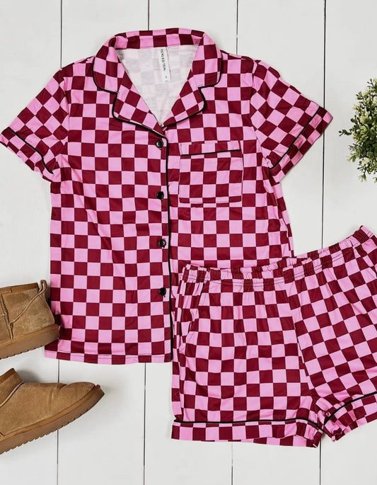 Pink Checkered Pjs