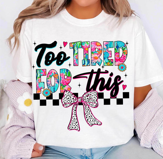 To tired for this