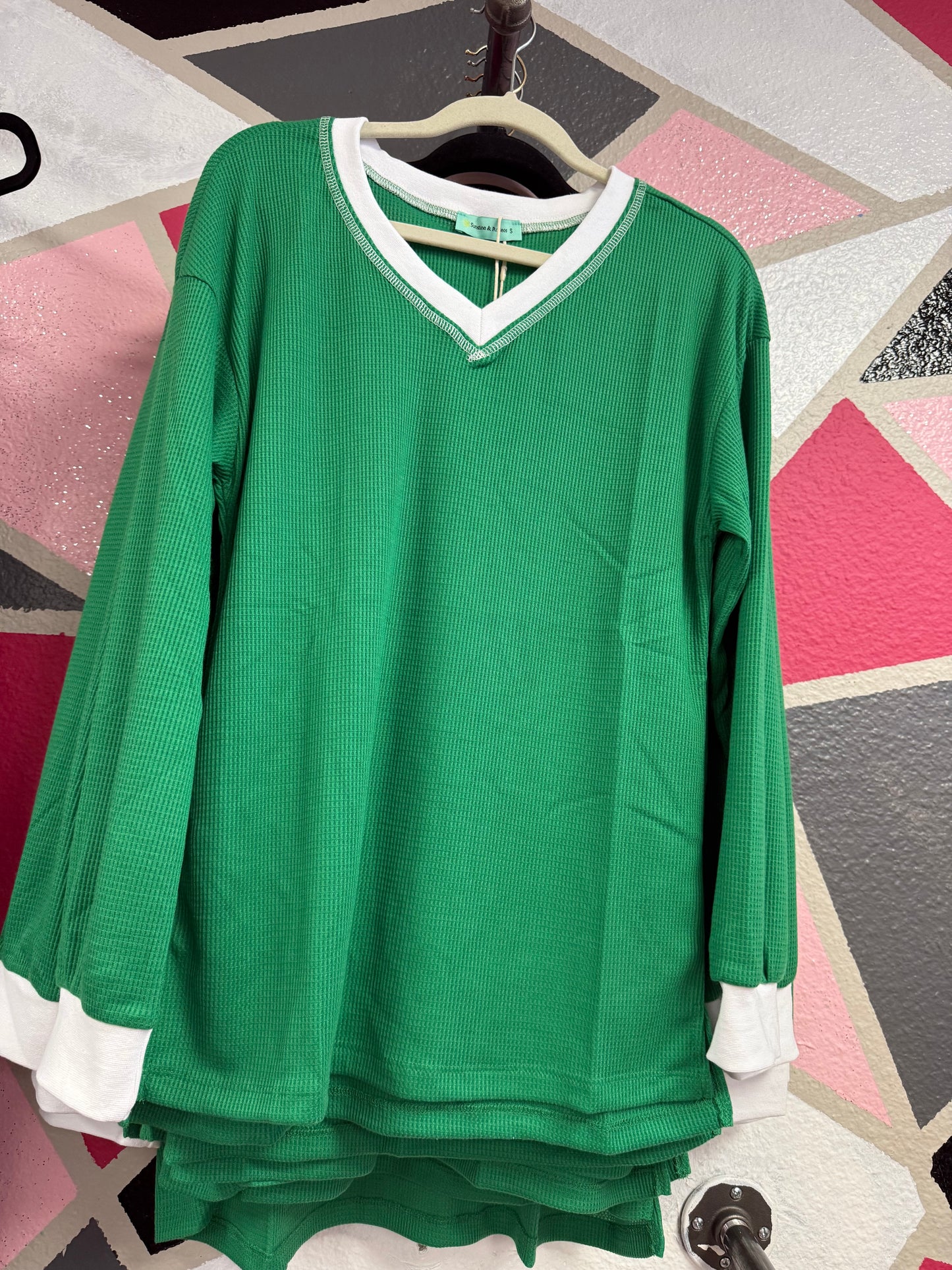 Irish Green Vneck