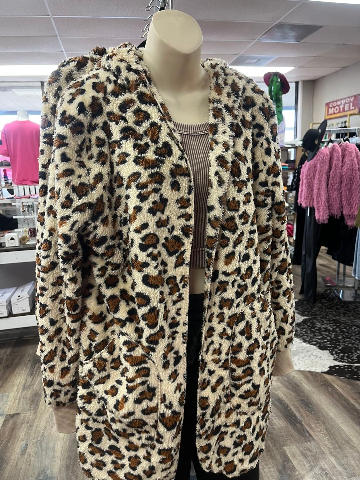 Cheetah Sherpa Cardigan