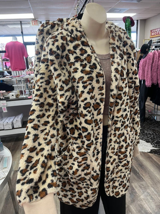 Cheetah Sherpa Cardigan