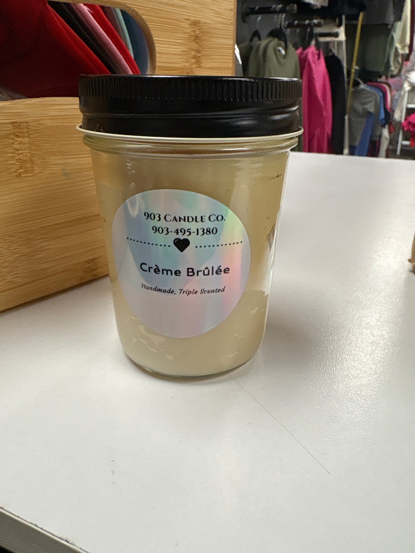 Crème brûlée candle
