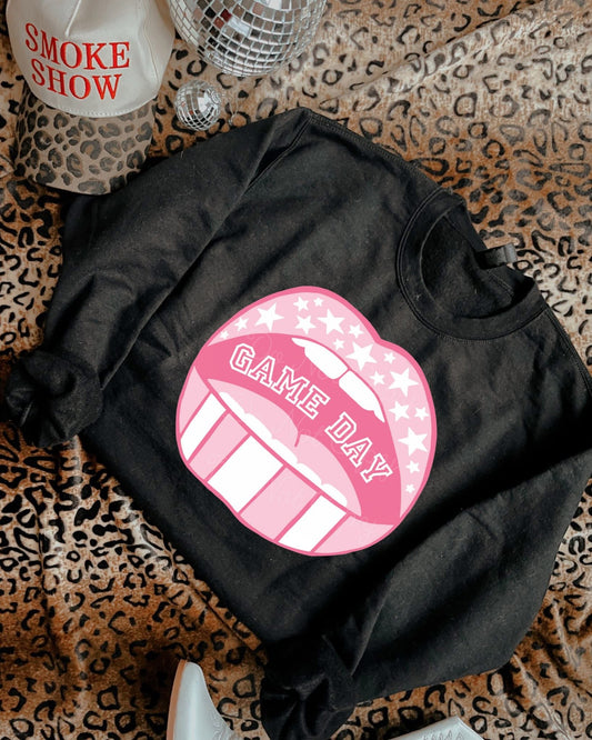 Game Day Pink Print Sweatshirt