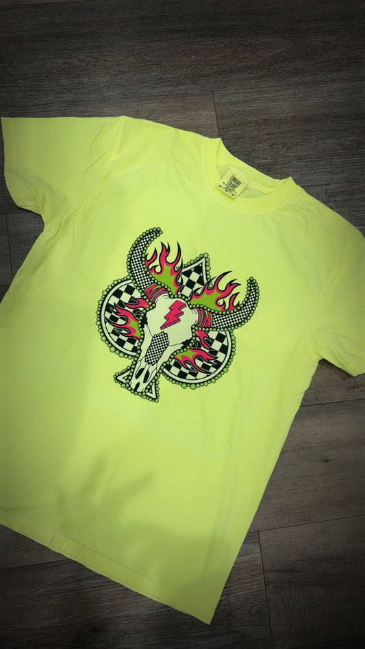 Cow skull & neon
