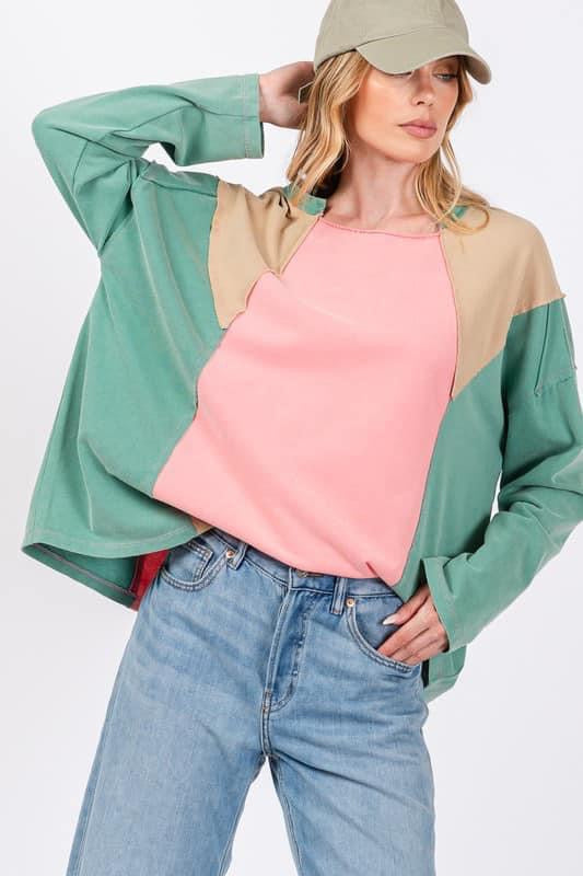 Color Block Blouse