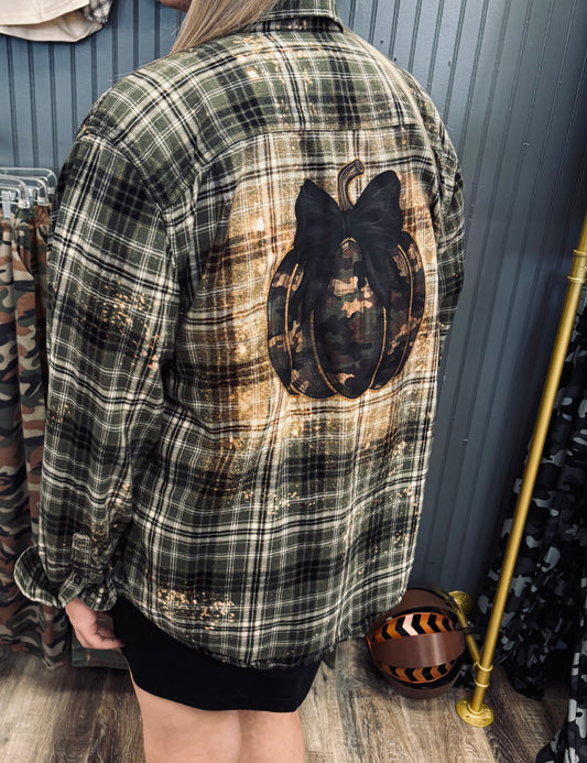 Bleached Fall Camo Flannel