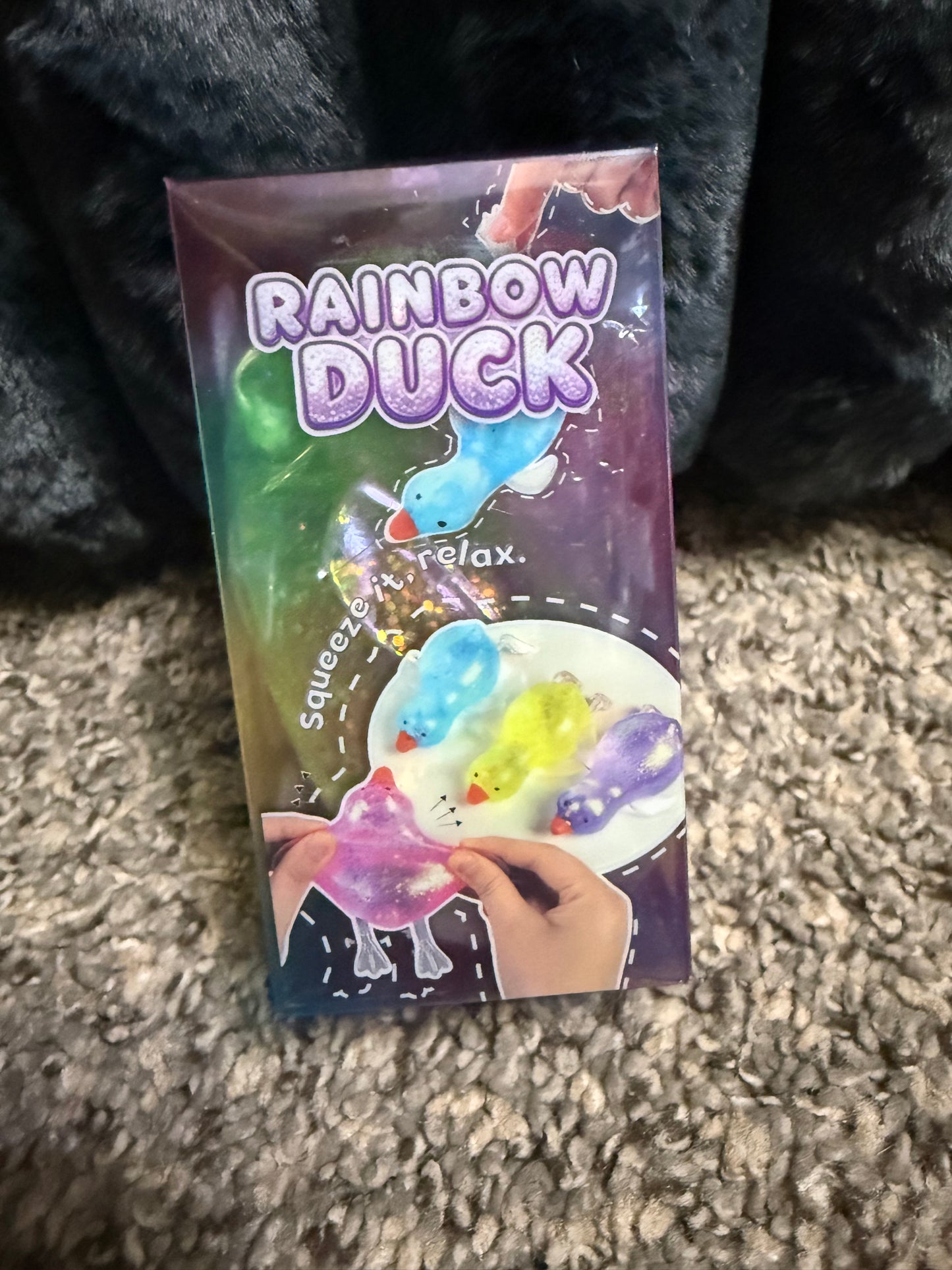 Rainbow duck squishy