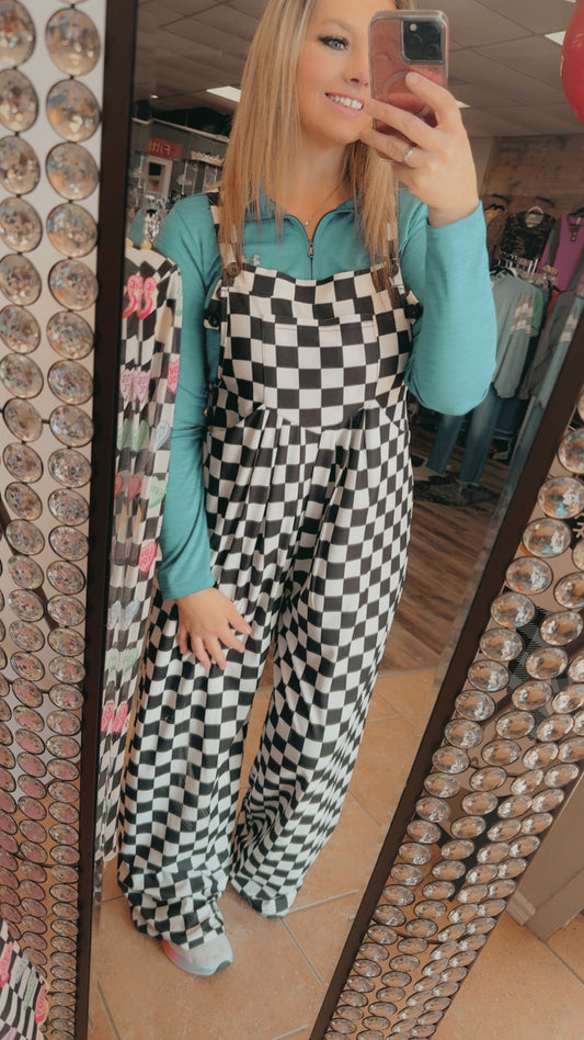 Checkered Overalls