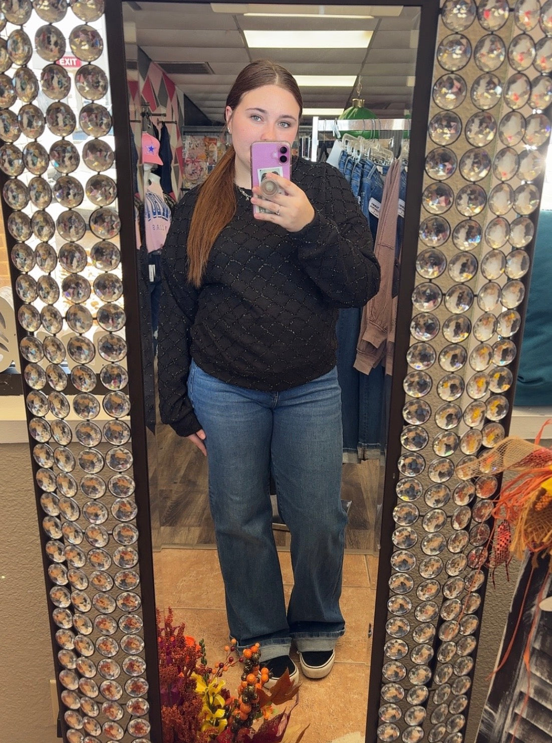 Tinsel design sweater