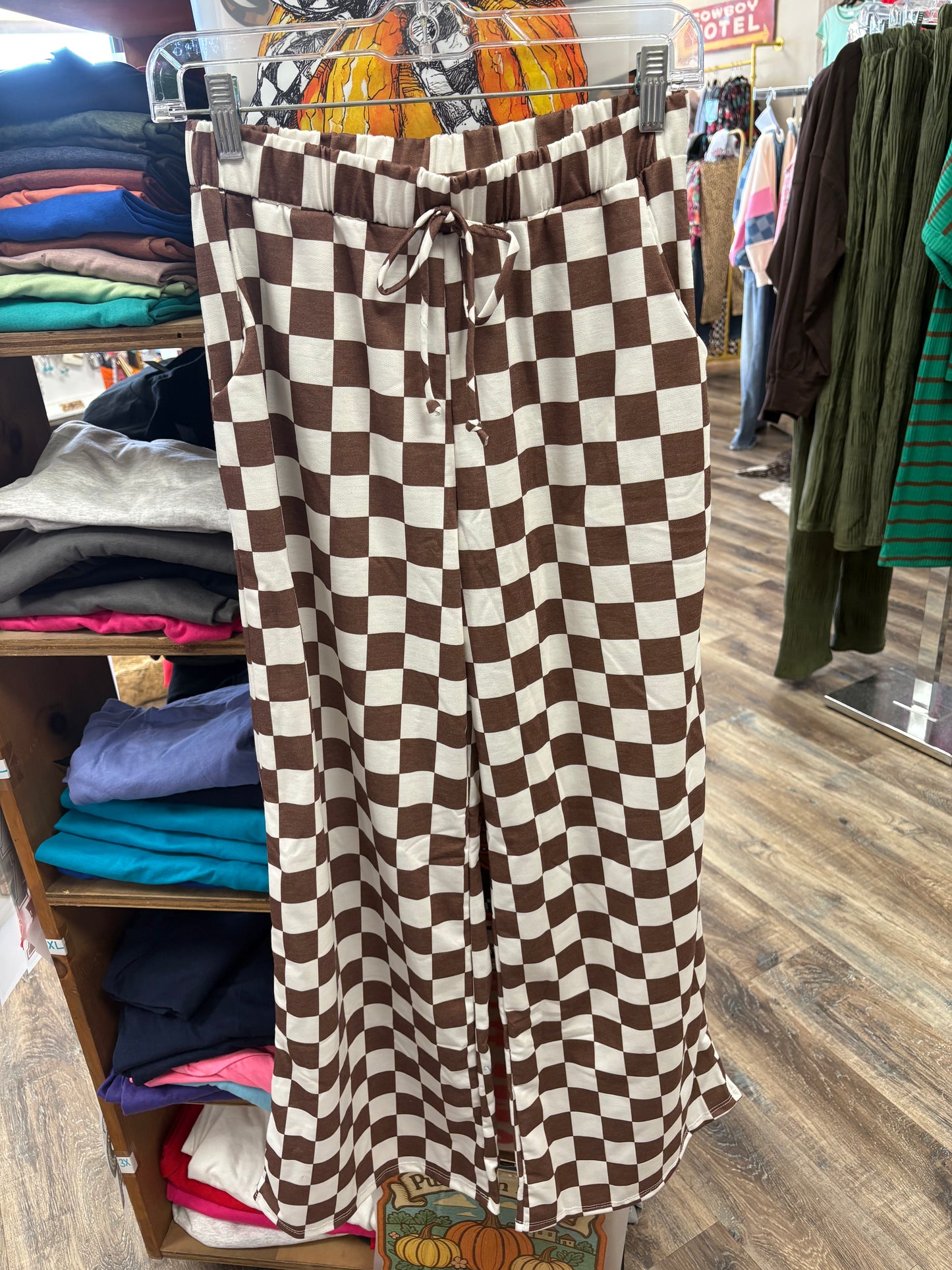Brown Checkered pants only